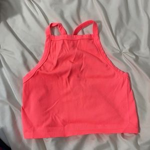 Neon cropped tank